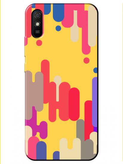 Redmi 9A Pop Art Sarı Telefon Kılıfı