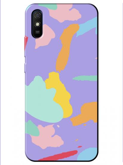 Redmi 9A Sanatsal Boyalar Lila Telefon Kılıfı