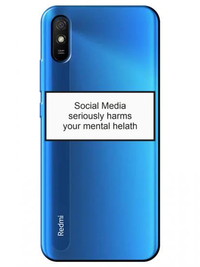 Redmi 9A Social Media Şeffaf Telefon Kılıfı