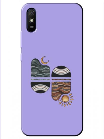 Redmi 9A Sunset Wave Lila Telefon Kılıfı