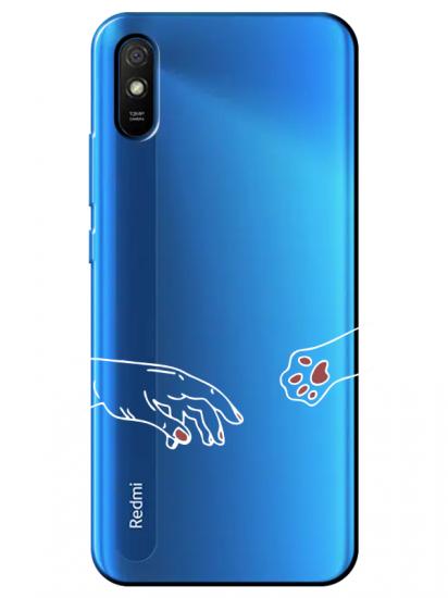 Redmi 9A Hand And Paw Şeffaf Telefon Kılıfı