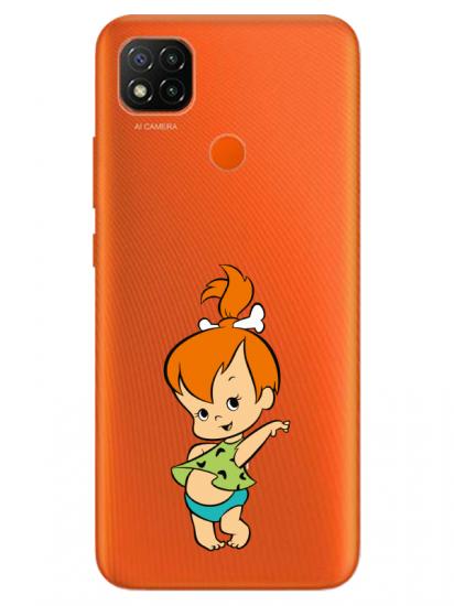 Redmi 9C Taş Devri Kız Bebek Şeffaf Telefon Kılıfı