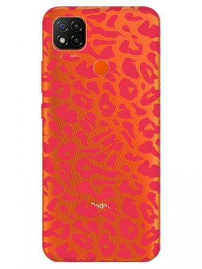 Redmi 9C Leopar Desenli Şeffaf Telefon Kılıfı