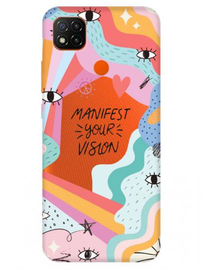 Redmi 9C Manifest Your Vision Şeffaf Telefon Kılıfı