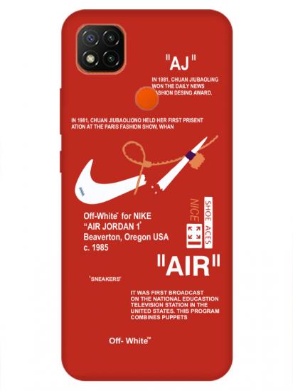 Redmi 9C Nike Air Kırmızı Telefon Kılıfı