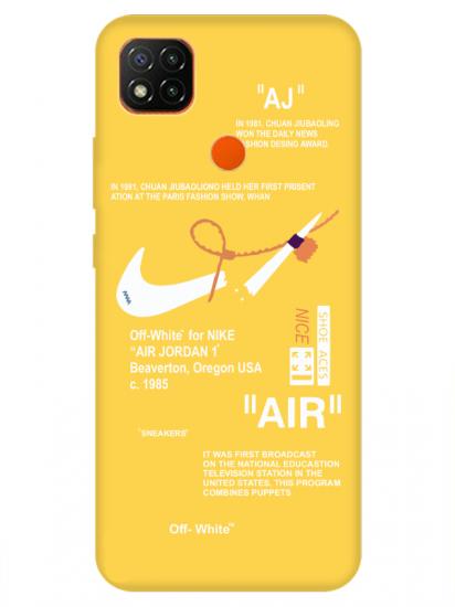 Redmi 9C Nike Air Sarı Telefon Kılıfı