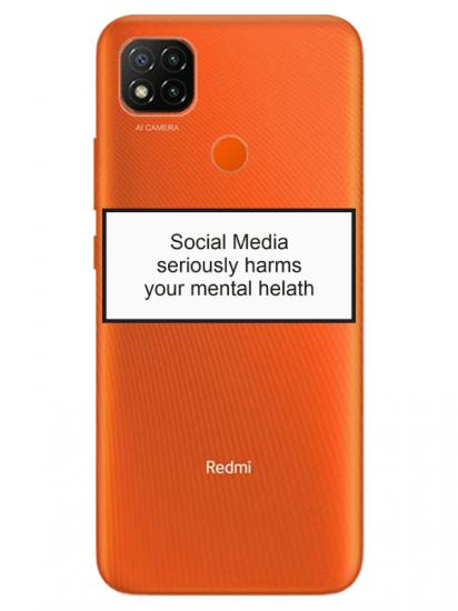 Redmi 9C Social Media Şeffaf Telefon Kılıfı