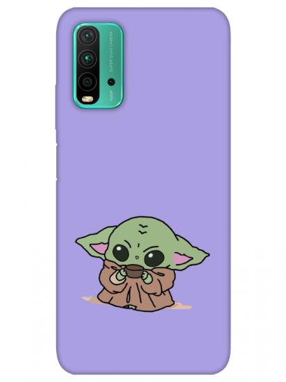 Redmi 9T Baby Yoda Lila Telefon Kılıfı