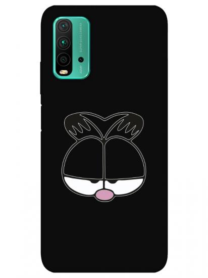 Redmi 9T Garfield Siyah Telefon Kılıfı