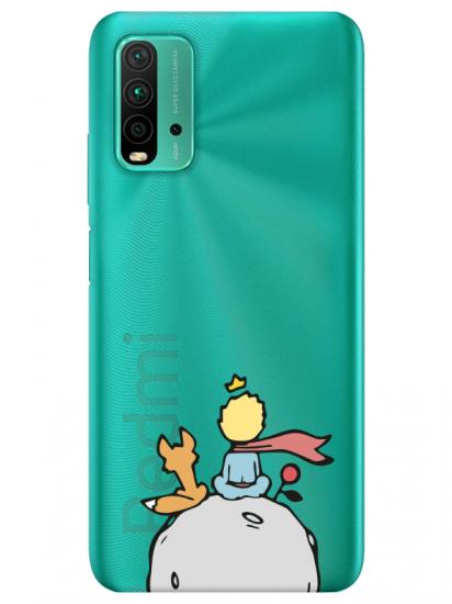 Redmi 9T Küçük Prens Şeffaf Telefon Kılıfı