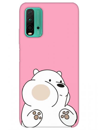 Redmi 9T Panda Pembe Telefon Kılıfı