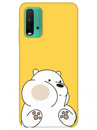 Redmi 9T Panda Sarı Telefon Kılıfı