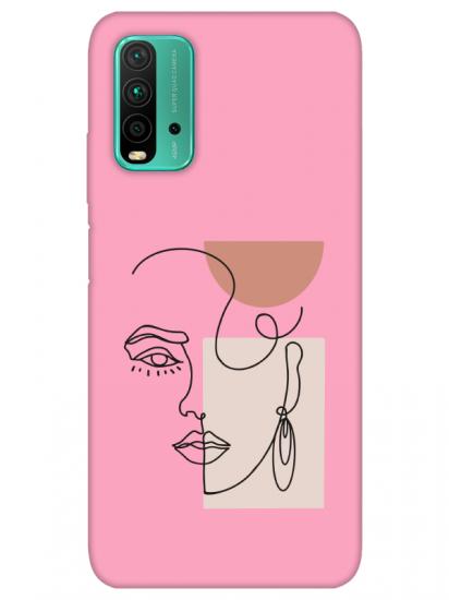 Redmi 9T Women Art Pembe Telefon Kılıfı