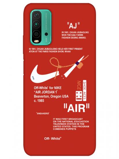 Redmi 9T Nike Air Kırmızı Telefon Kılıfı