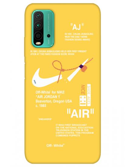 Redmi 9T Nike Air Sarı Telefon Kılıfı