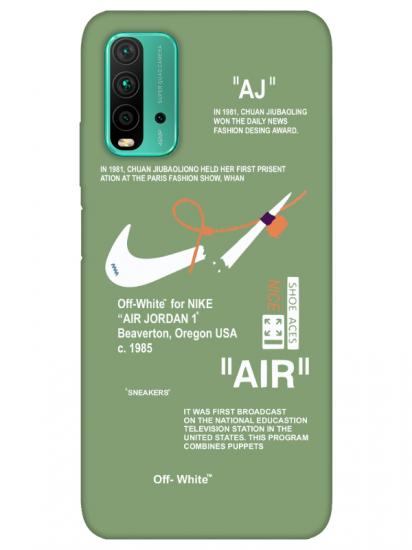 Redmi 9T Nike Air Yeşil Telefon Kılıfı