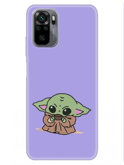 Redmi Note 10 Baby Yoda Lila Telefon Kılıfı