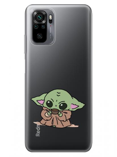 Redmi Note 10 Baby Yoda Şeffaf Telefon Kılıfı