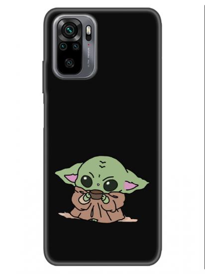 Redmi Note 10 Baby Yoda Siyah Telefon Kılıfı