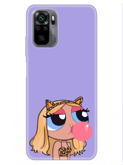 Redmi Note 10 Powerpuff Girls Lila Telefon Kılıfı