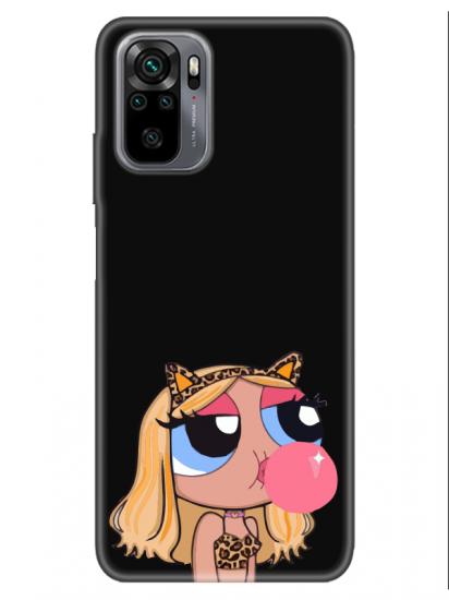 Redmi Note 10 Powerpuff Girls Siyah Telefon Kılıfı