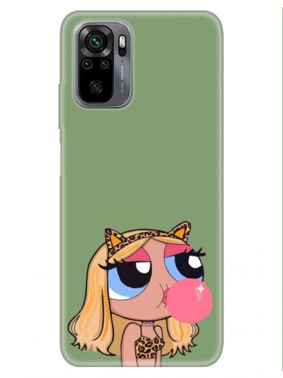 Redmi Note 10 Powerpuff Girls Yeşil Telefon Kılıfı