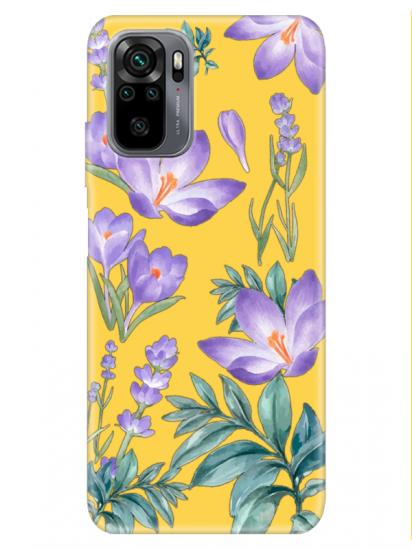 Redmi Note 10 Kış Çiçeği Sarı Telefon Kılıfı
