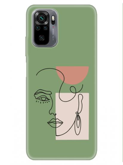 Redmi Note 10 Women Art Yeşil Telefon Kılıfı