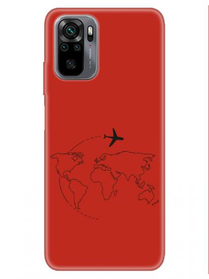 Redmi Note 10Face Art Kırmızı Telefon Kılıfı