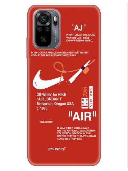 Redmi Note 10 Nike Air Kırmızı Telefon Kılıfı