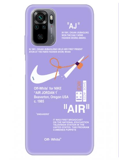 Redmi Note 10 Nike Air Lila Telefon Kılıfı