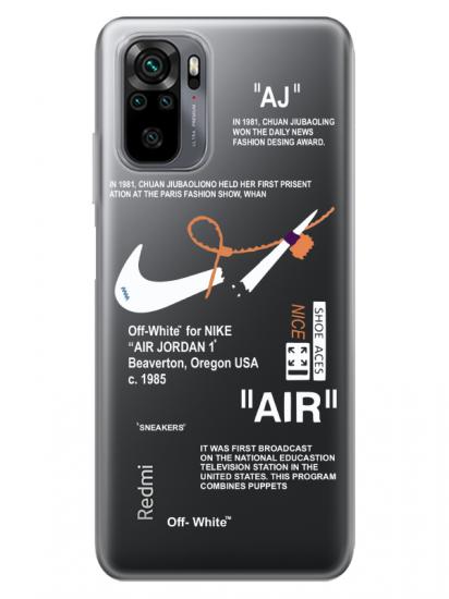 Redmi Note 10 Nike Air Şeffaf Telefon Kılıfı