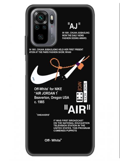 Redmi Note 10 Nike Air Siyah Telefon Kılıfı