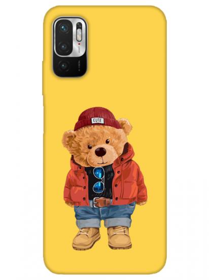 Redmi Note 10 5G Teddy Bear Sarı Telefon Kılıfı