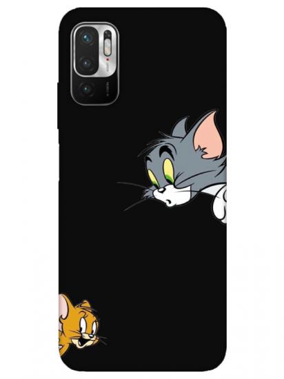 Redmi Note 10 5G Tom And Jerry Siyah Telefon Kılıfı