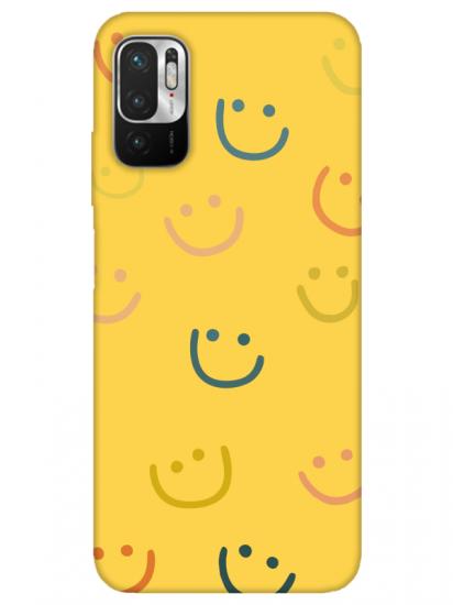 Redmi Note 10 5G Emoji Gülen Yüz Sarı Telefon Kılıfı