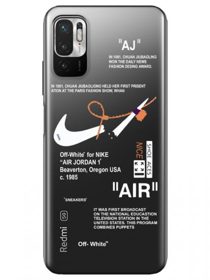 Redmi Note 10 5G Nike Air Şeffaf Telefon Kılıfı