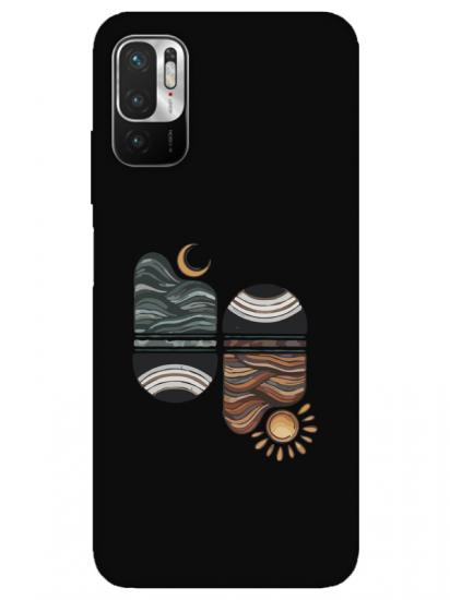 Redmi Note 10 5G Sunset Wave Siyah Telefon Kılıfı