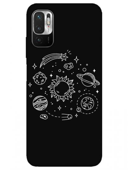 Redmi Note 10 5G Gezegen Siyah Telefon Kılıfı