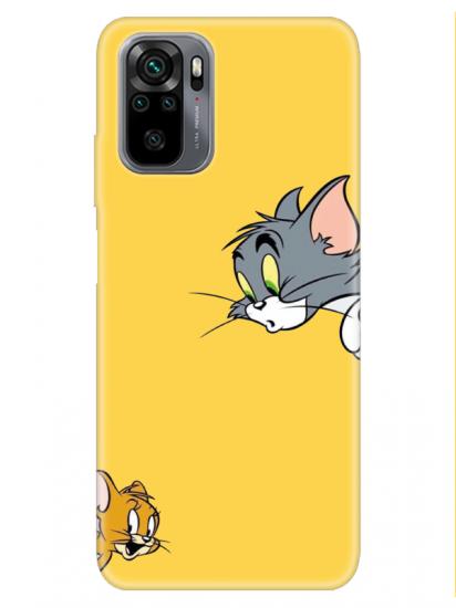 Redmi Note 10S Tom And Jerry Sarı Telefon Kılıfı