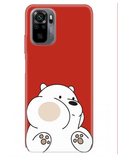 Redmi Note 10S Panda Kırmızı Telefon Kılıfı