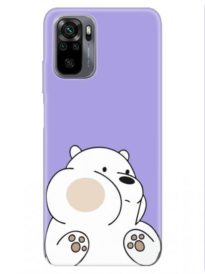 Redmi Note 10S Panda Lila Telefon Kılıfı