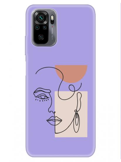 Redmi Note 10S Women Art Lila Telefon Kılıfı