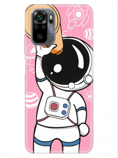 Redmi Note 10S Astronot Pembe Telefon Kılıfı