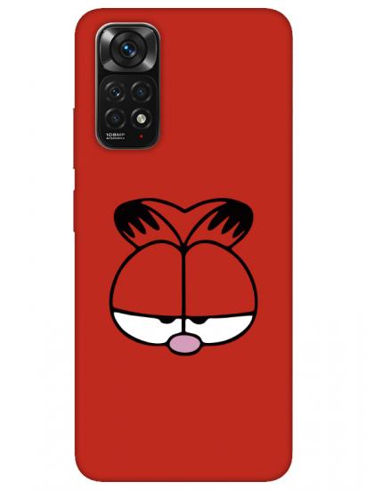 Redmi Note 11 Garfield Kırmızı Telefon Kılıfı