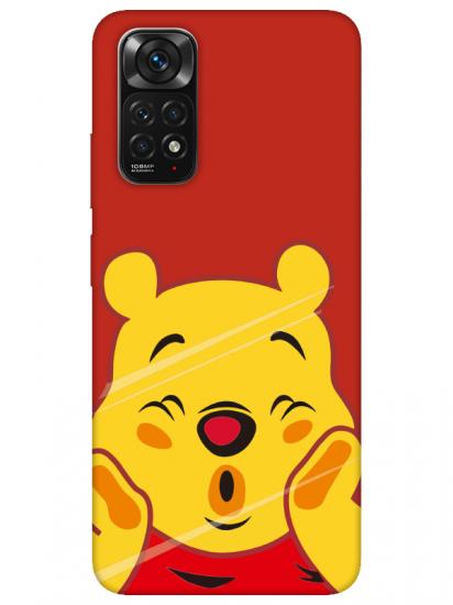 Redmi Note 11 Winnie The Pooh Kırmızı Telefon Kılıfı