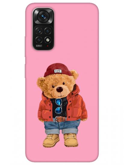 Redmi Note 11 Teddy Bear Pembe Telefon Kılıfı