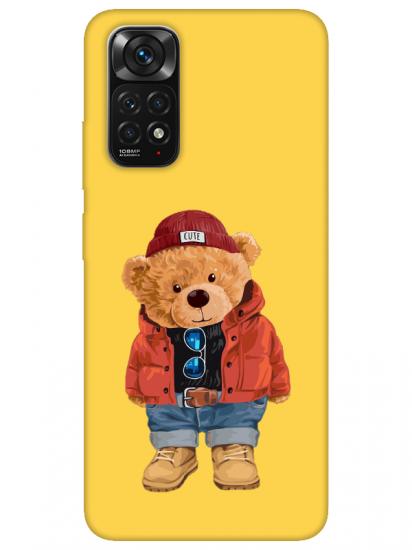 Redmi Note 11 Teddy Bear Sarı Telefon Kılıfı