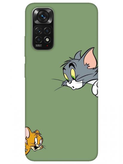 Redmi Note 11 Tom And Jerry Yeşil Telefon Kılıfı