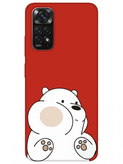 Redmi Note 11 Panda Kırmızı Telefon Kılıfı